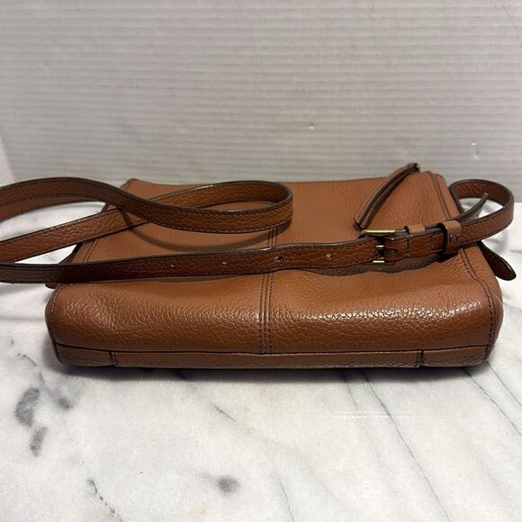 Fossil GEMMA Pebbled Leather Cognac Brown Crossbody‎ Bag Purse - Picture 5 of 12